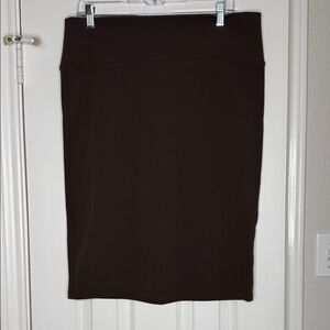 LuLaRoe Cassie Elegant Dark Brown Pencil Skirt